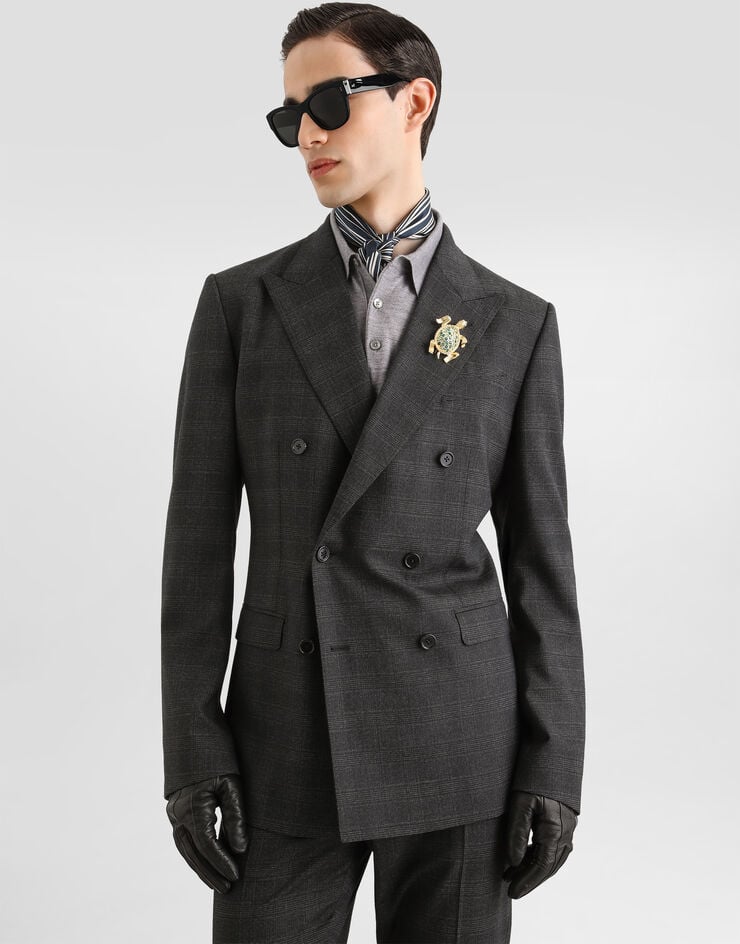 Dolce & Gabbana Martini light double-breasted suit in glen plaid Dolce & Gabbana Martini light double-breasted suit in glen plaid Multicolor GK05TTFQZA7