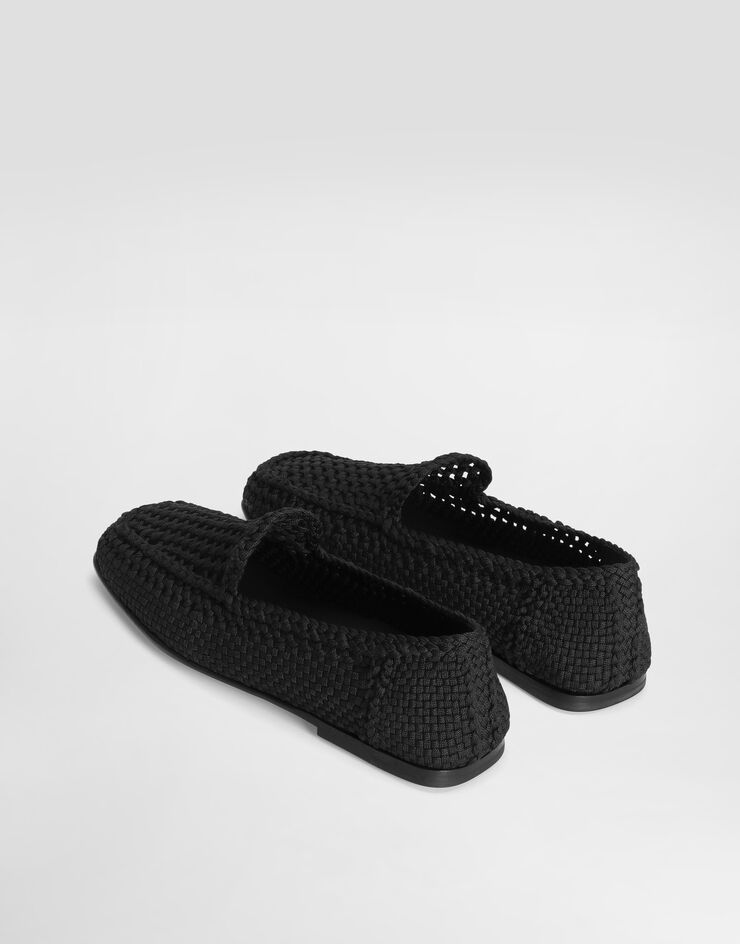 Dolce & Gabbana Häkel-Slipper Schwarz A50523AJ183