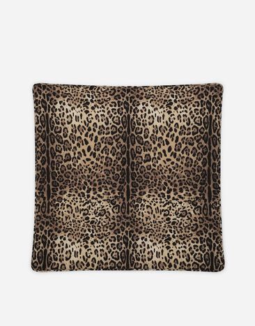 Dolce & Gabbana Cotton jersey blanket with leopard print Rosa LNJAD8G7L5F