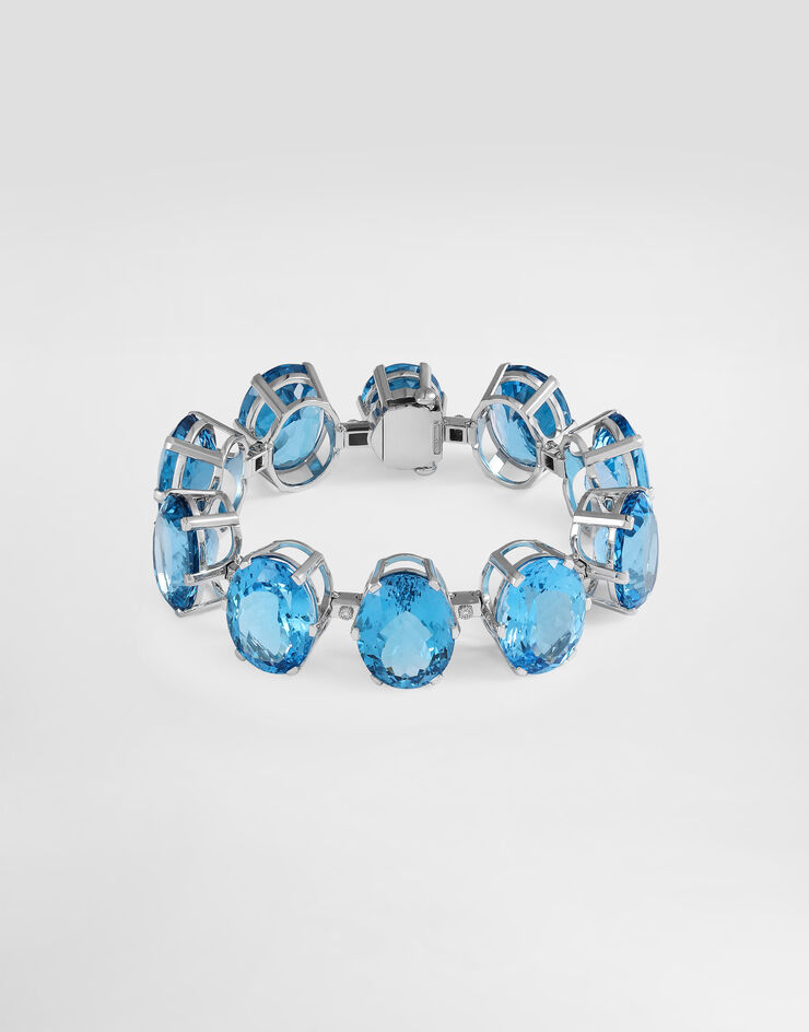 Dolce & Gabbana Anna bracelet in 18-carat white gold with topazes and diamonds Dolce & Gabbana Anna bracelet in 18-carat white gold with topazes and diamonds White Gold WBSB1GWTOP1
