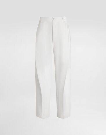 Dolce & Gabbana Pantalones en lino White GP1X1TFU4MN