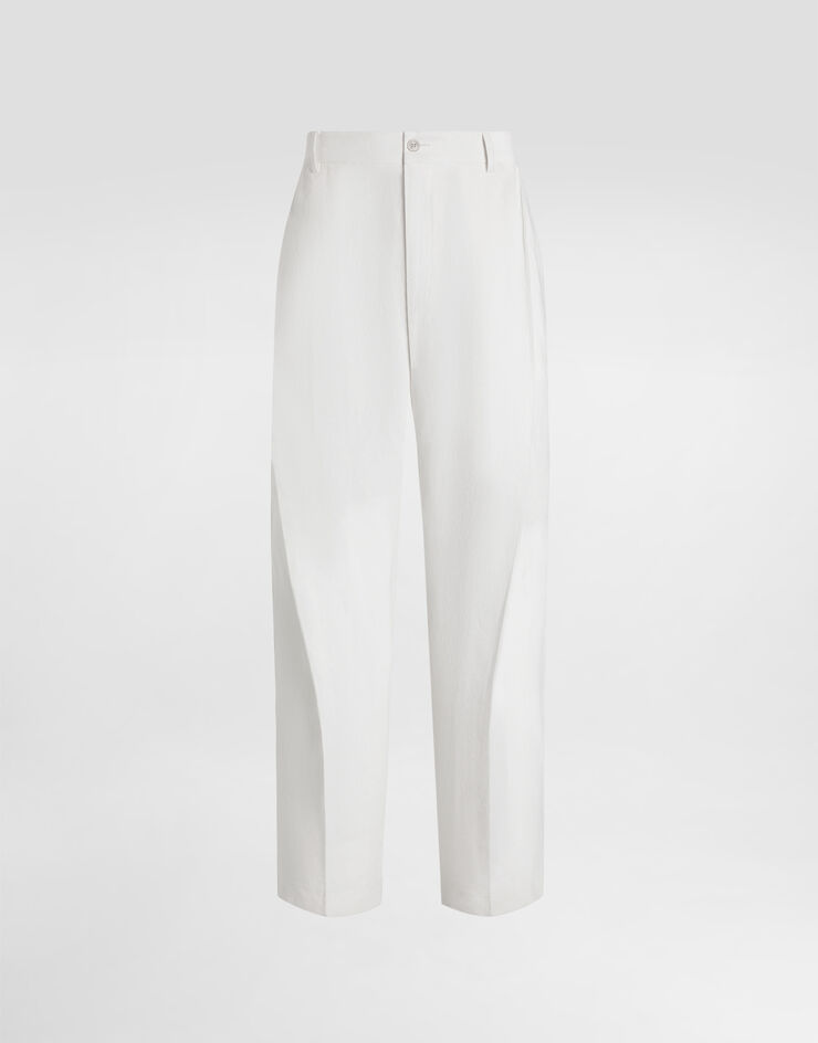 Dolce & Gabbana Linen trousers White GP1X1TFU4MN
