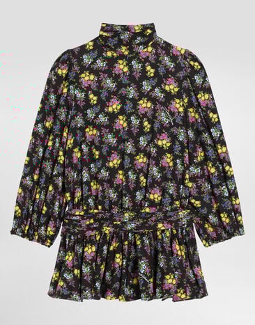 Dolce & Gabbana Small flowers-print voile dress Multicolor L54DP9FS8DN