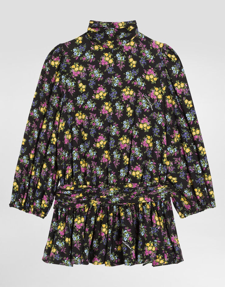 Dolce & Gabbana Small flowers-print voile dress Multicolor L54DP9FS8DN