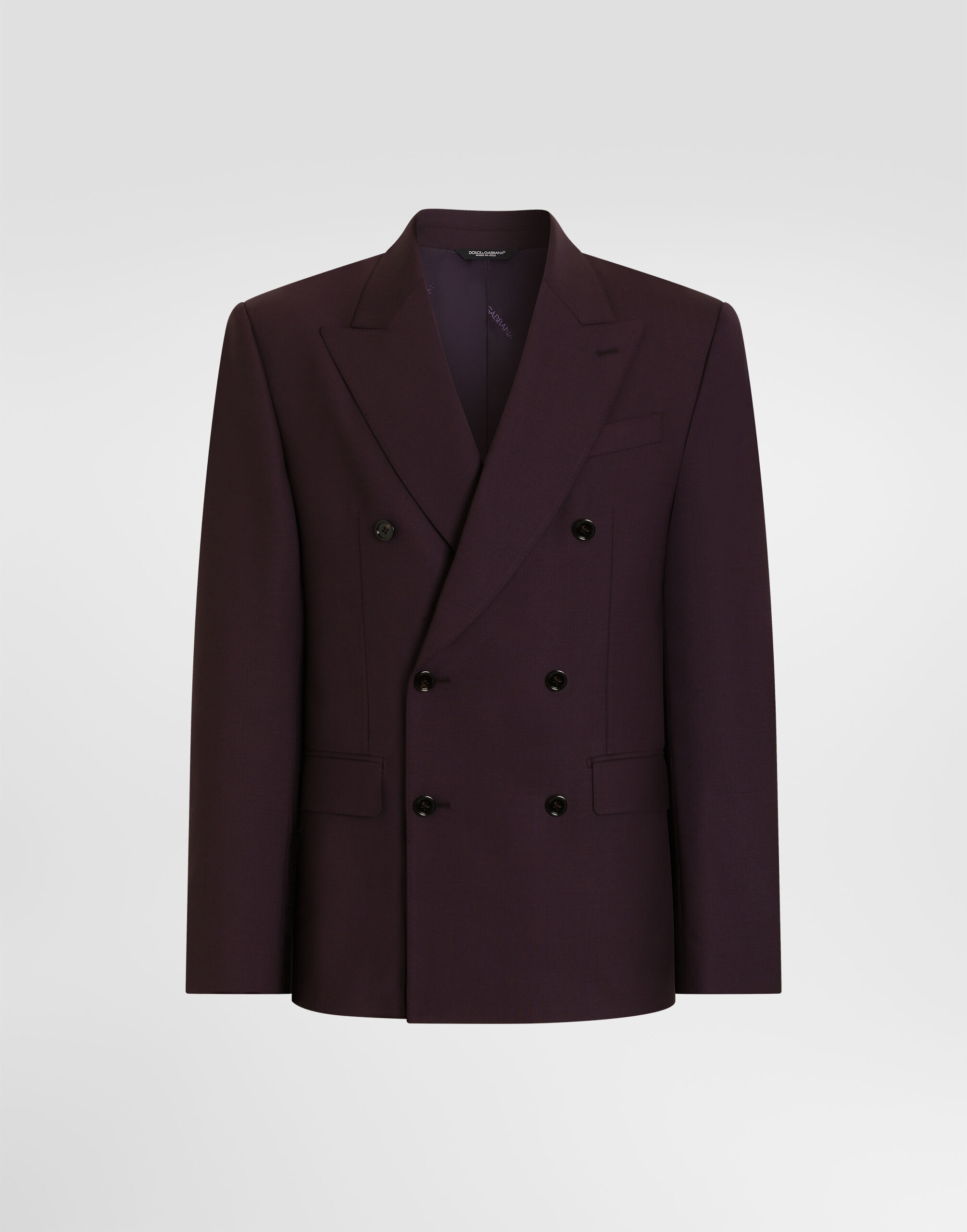 Sicilia light double-breasted wool jacket