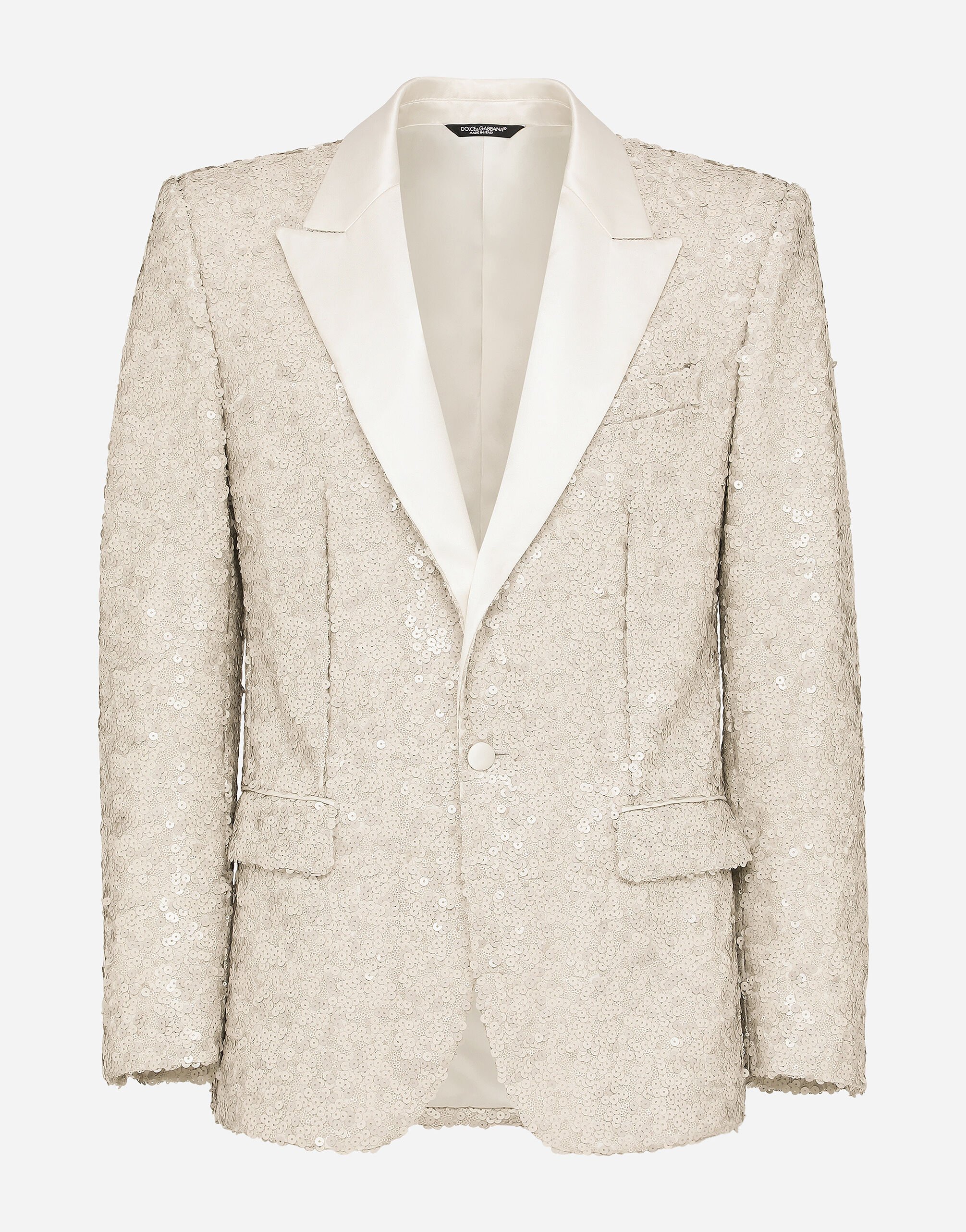 Dolce & Gabbana Sequined Sicilia-fit jacket White G2NW1TFU4DV