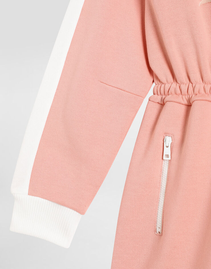 Dolce & Gabbana Fleece dress with print Pink L5JDBBG7PWH