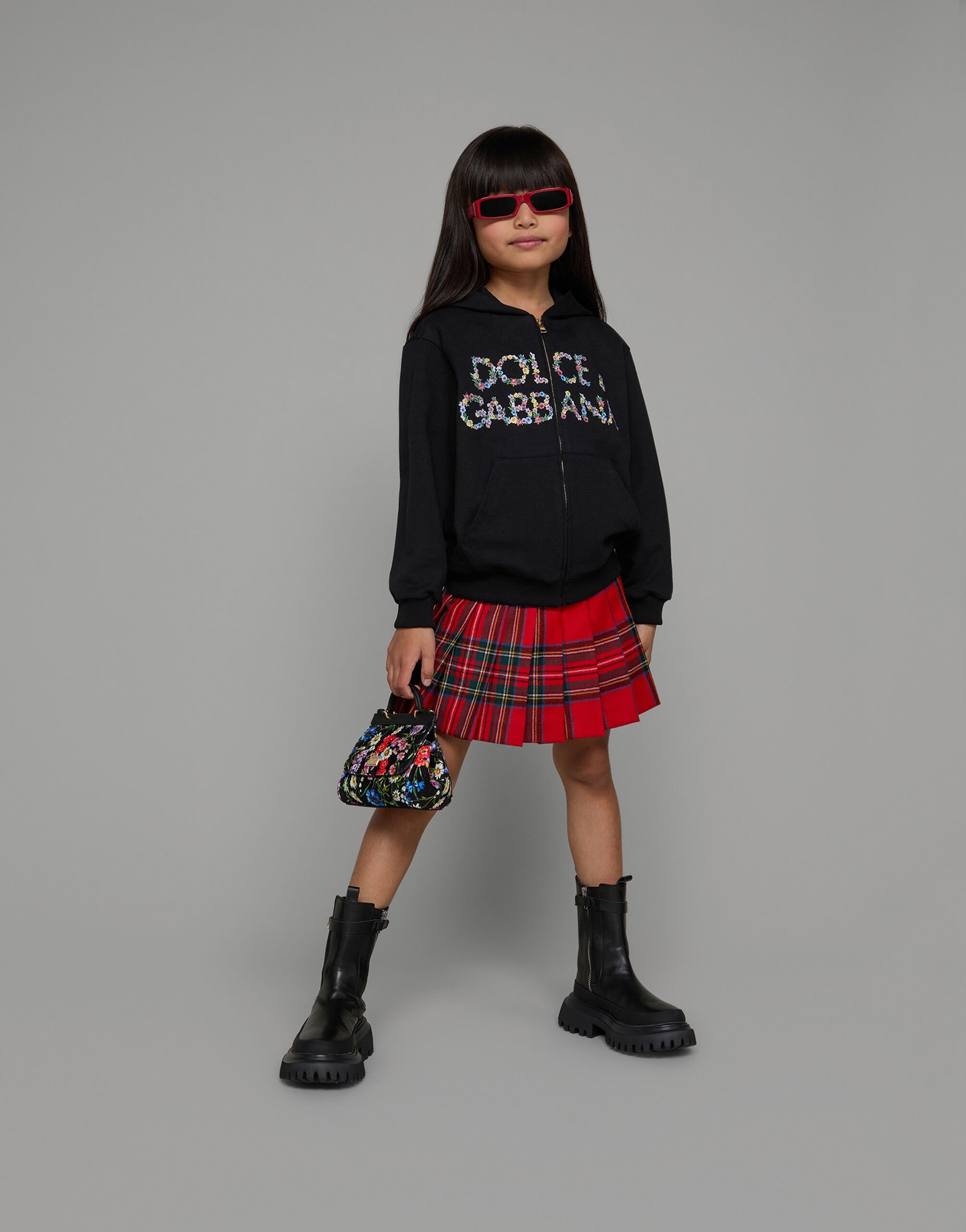 マルチカラーのウィメンズ Pleated tartan skirt | Dolce&Gabbana®