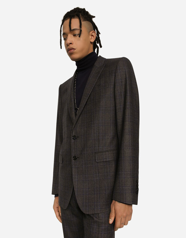 Dolce&Gabbana Chaqueta Martini de botonadura sencilla con motivo Príncipe de Gales Multicolore G2LK0TFQ2KD