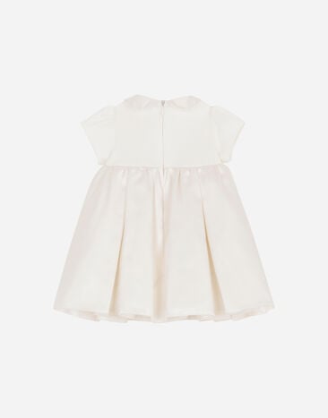 Dolce & Gabbana Vestido midi de punto y raso duquesa Multicolor L22DX8G7BND