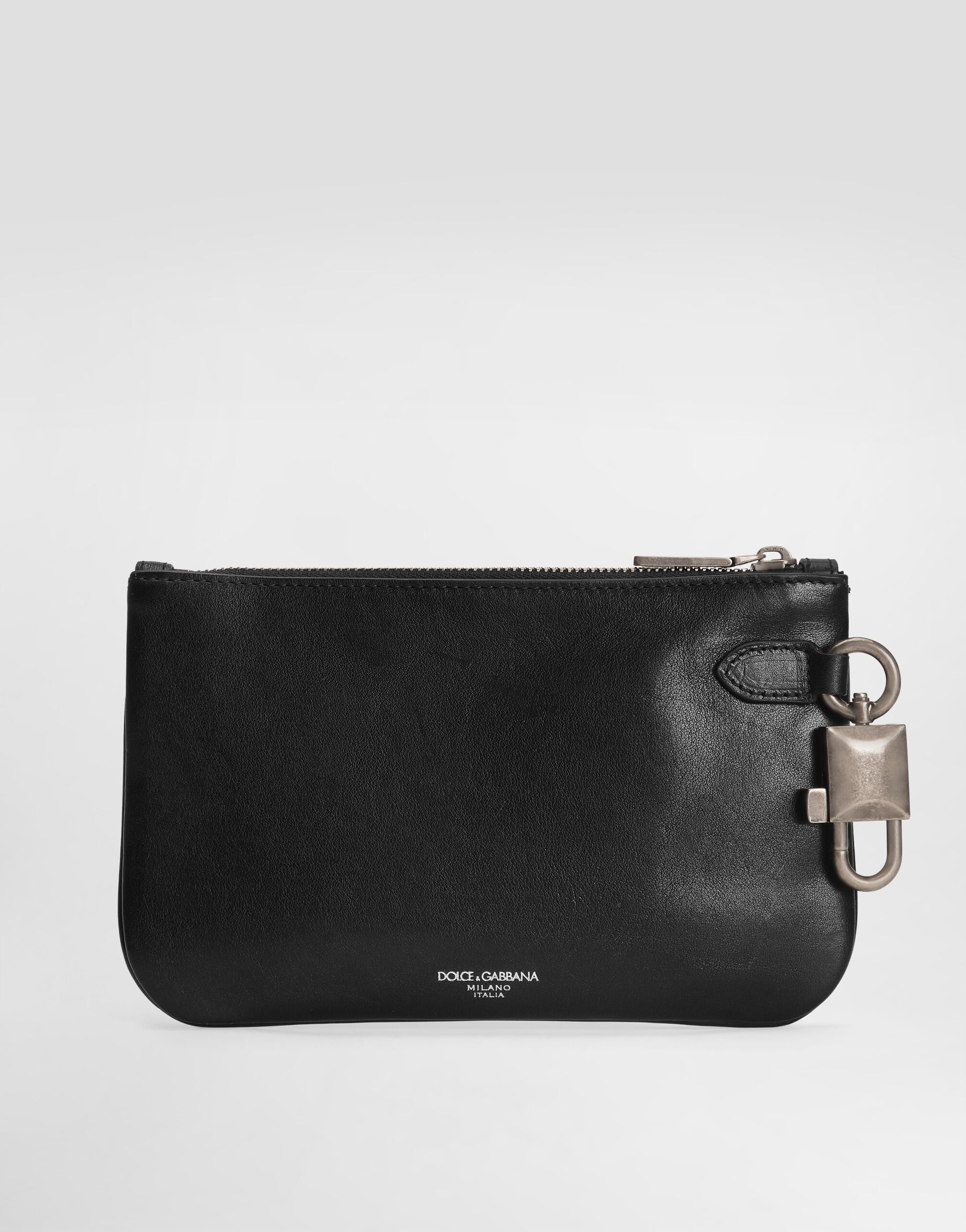 Calfskin necessaire in Black for Men | Dolce&Gabbana® US