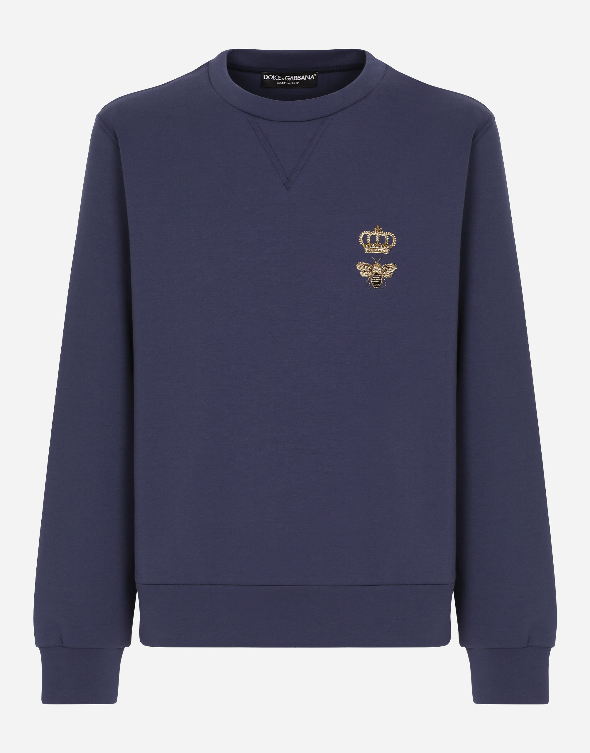 Dolce & Gabbana Sweat-shirt en jersey de coton à broderie Imprimé G9AQVTHI7X6