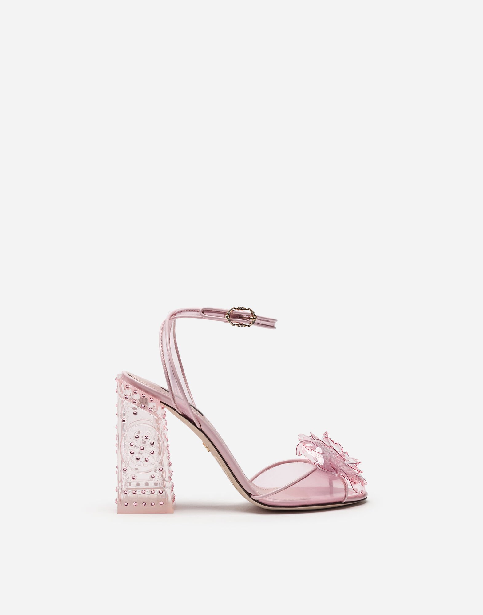 Cinderella sandals with sint glass heel