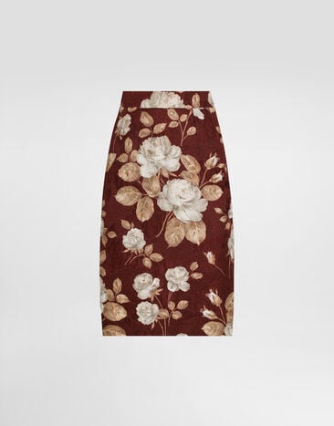Dolce & Gabbana Vintage rose-print skirt Print F4C2CTFSTBR