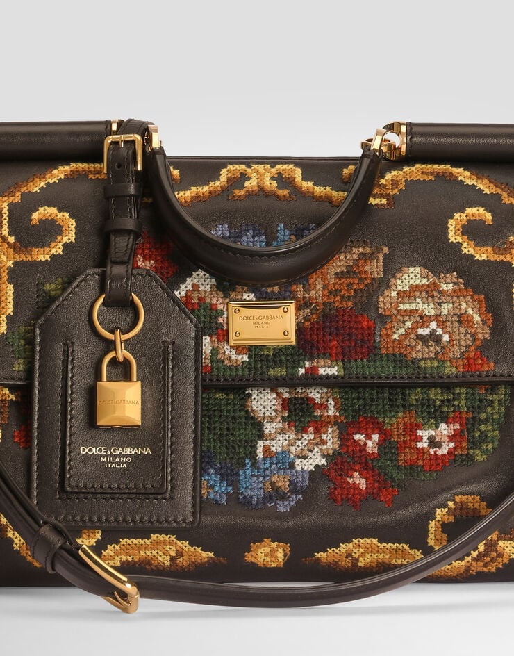 Dolce & Gabbana Medium My Sicily handbag with fine stitch embroidery Dolce & Gabbana Medium My Sicily handbag with fine stitch embroidery Multicolor BB7782B3T62