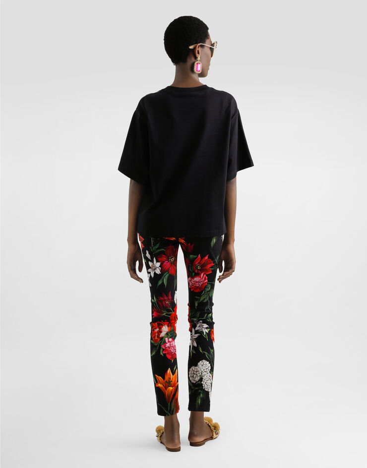 Dolce & Gabbana Short-sleeved t-shirt with foulard Black F8V74ZGDDCG