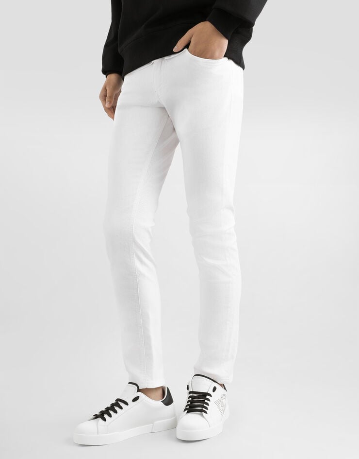 Dolce & Gabbana White regular stretch jeans Multicolor GYJCCDG8OX2