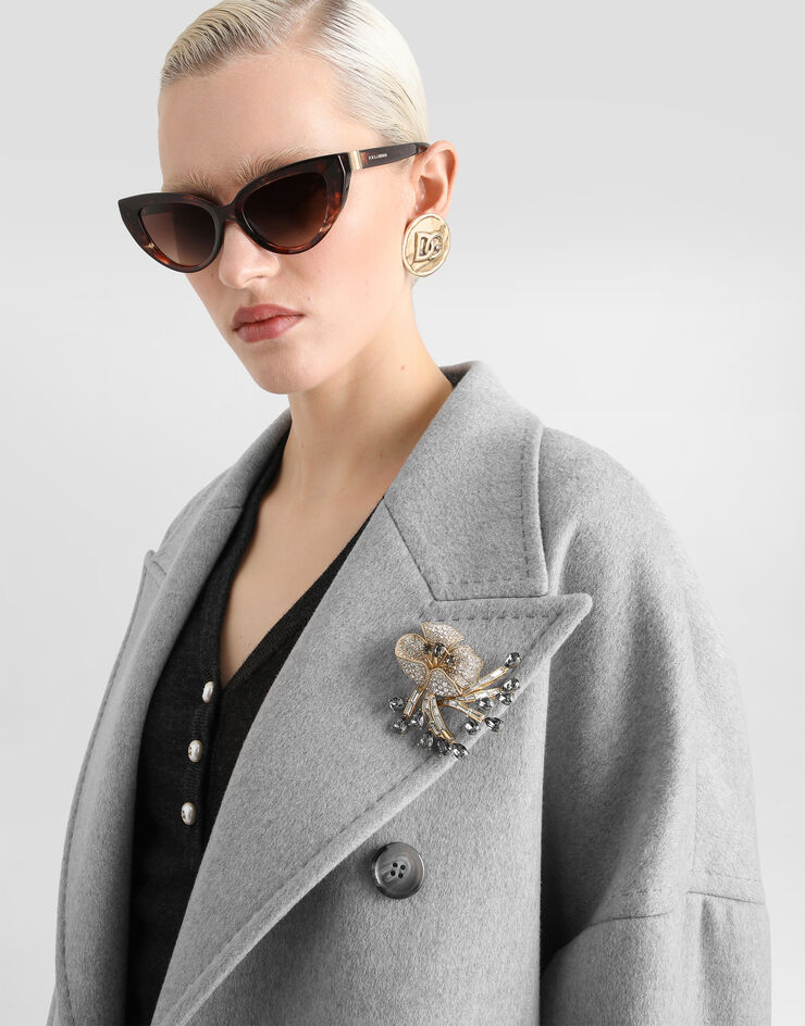 Dolce & Gabbana Double-breasted cashmere coat Dolce & Gabbana Double-breasted cashmere coat Grey F0W9UTHU2BX