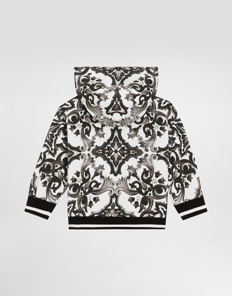 Dolce & Gabbana Sudadera de capucha con estampado de mayólica Multicolor L1JWITII7HR