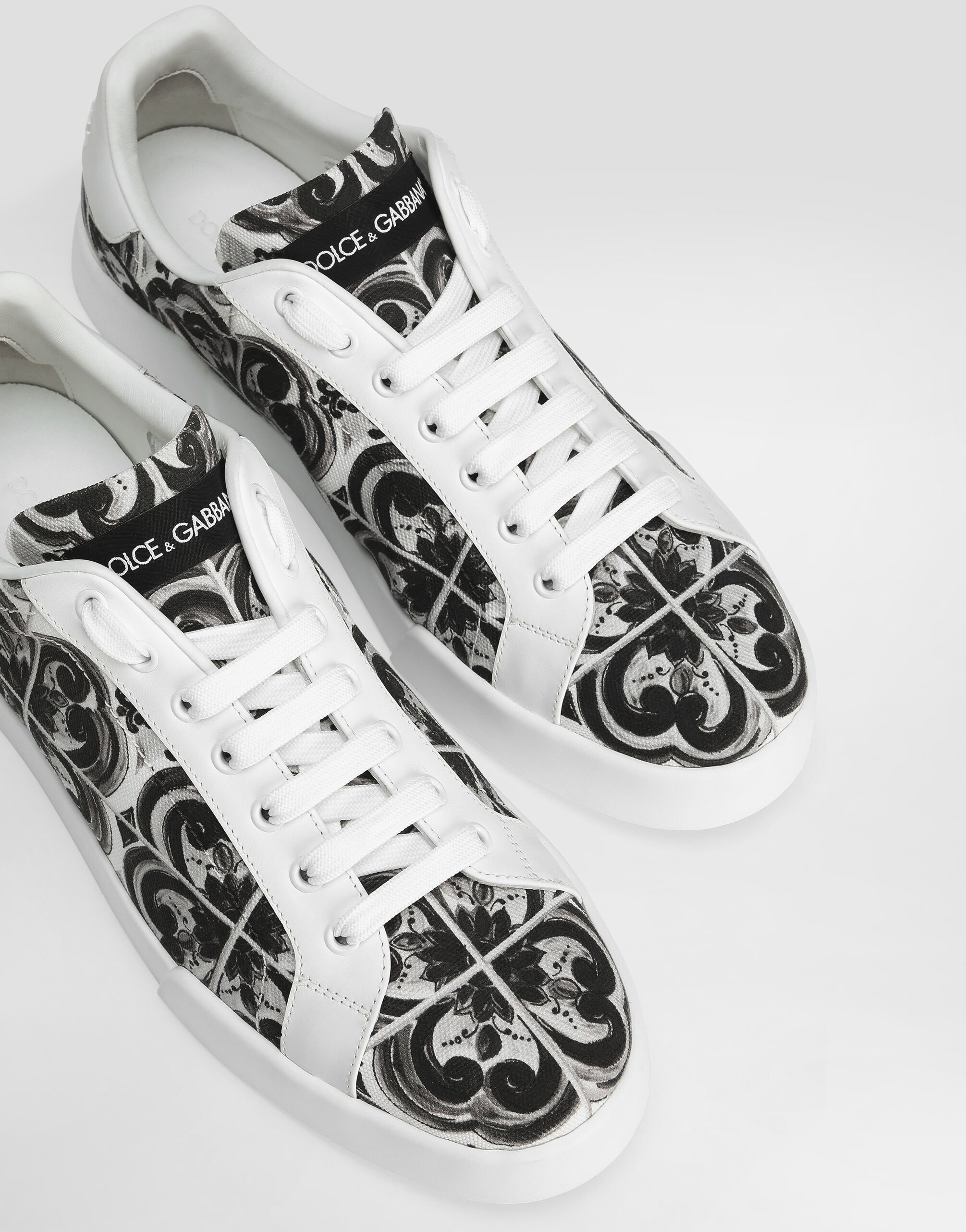 【関税＆送料込み】Dolce & Gabbana 'Strobel Portofino Light Majolica-print Portofino light strobel sneaker in Multicolor