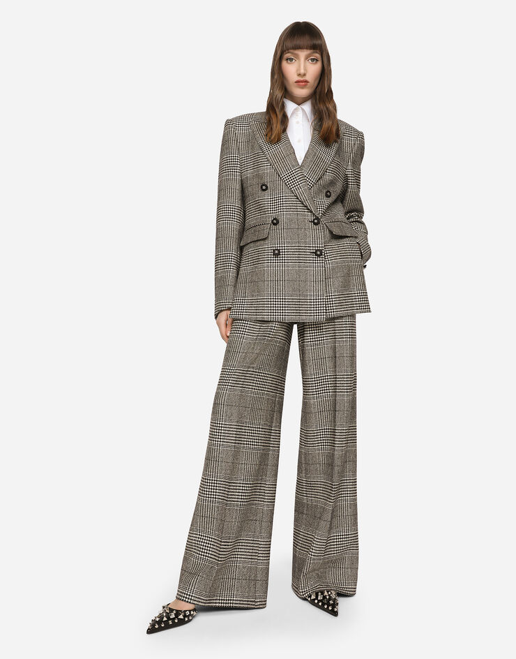Dolce & Gabbana Flared glen plaid pants Multicolor FTCMYTFQ2M5