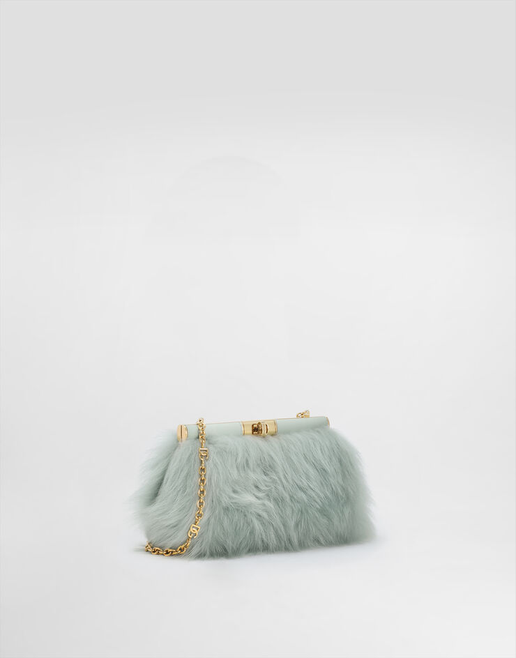 Dolce & Gabbana Marlene shoulder bag in shearling and calfskin Multicolor BB7635A0527