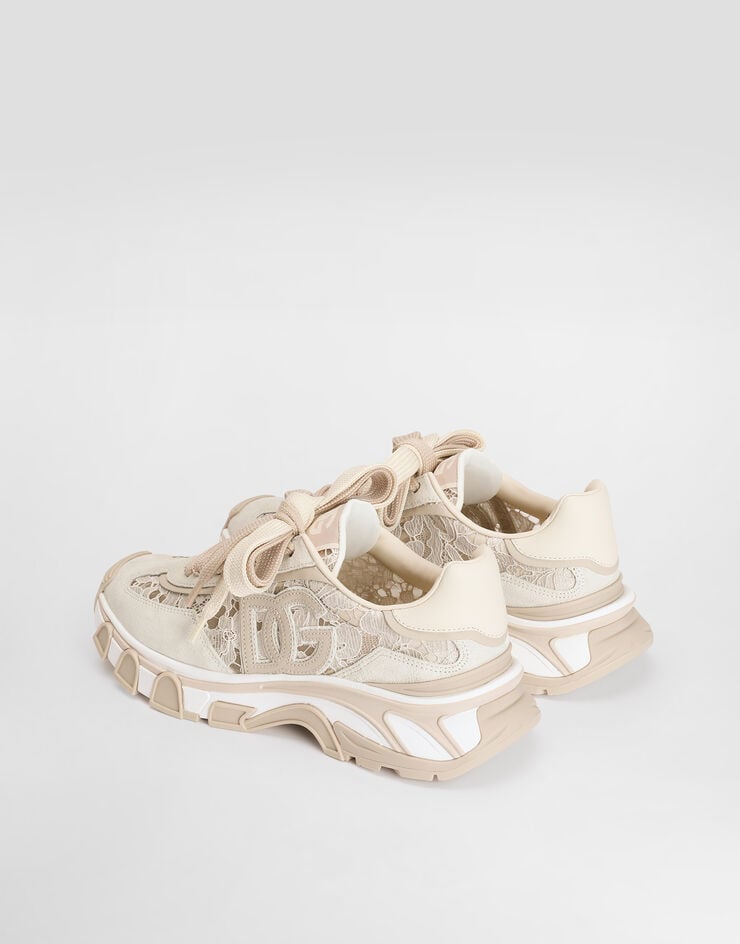 Dolce & Gabbana DG country road sneakers in lace Cream CK2417AX627