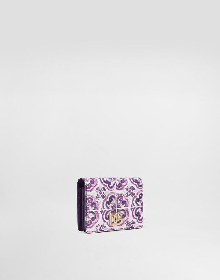 Dolce & Gabbana Majolica-print continental calfskin wallet Multicolor BI1211AO026