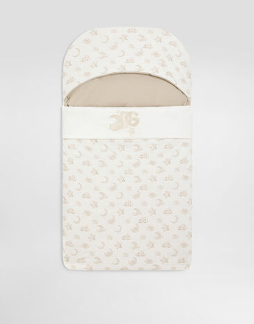 Dolce & Gabbana Jersey baby nest with moon and stars print White LN5H60G7O7H