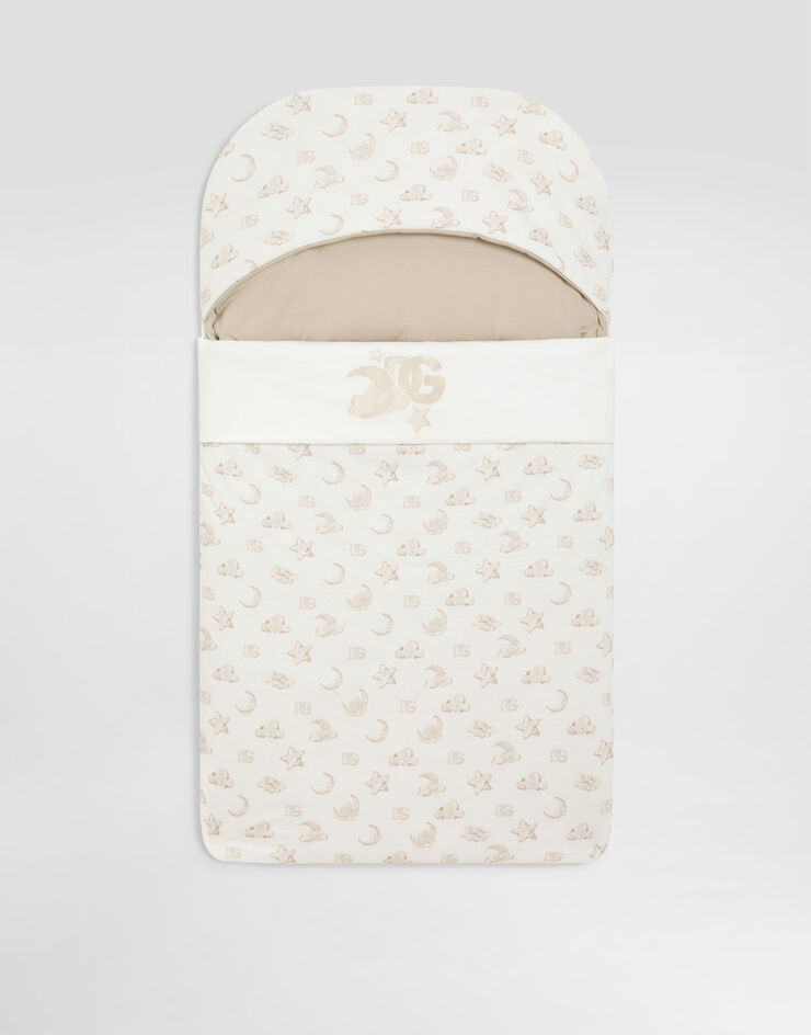 Dolce & Gabbana Jersey baby nest with moon and stars print Print LNJAG5G7O1O