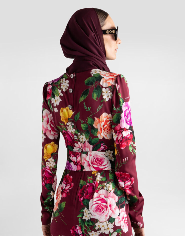 Dolce & Gabbana Silk crêpe dress Green I6KO3WFU1ME