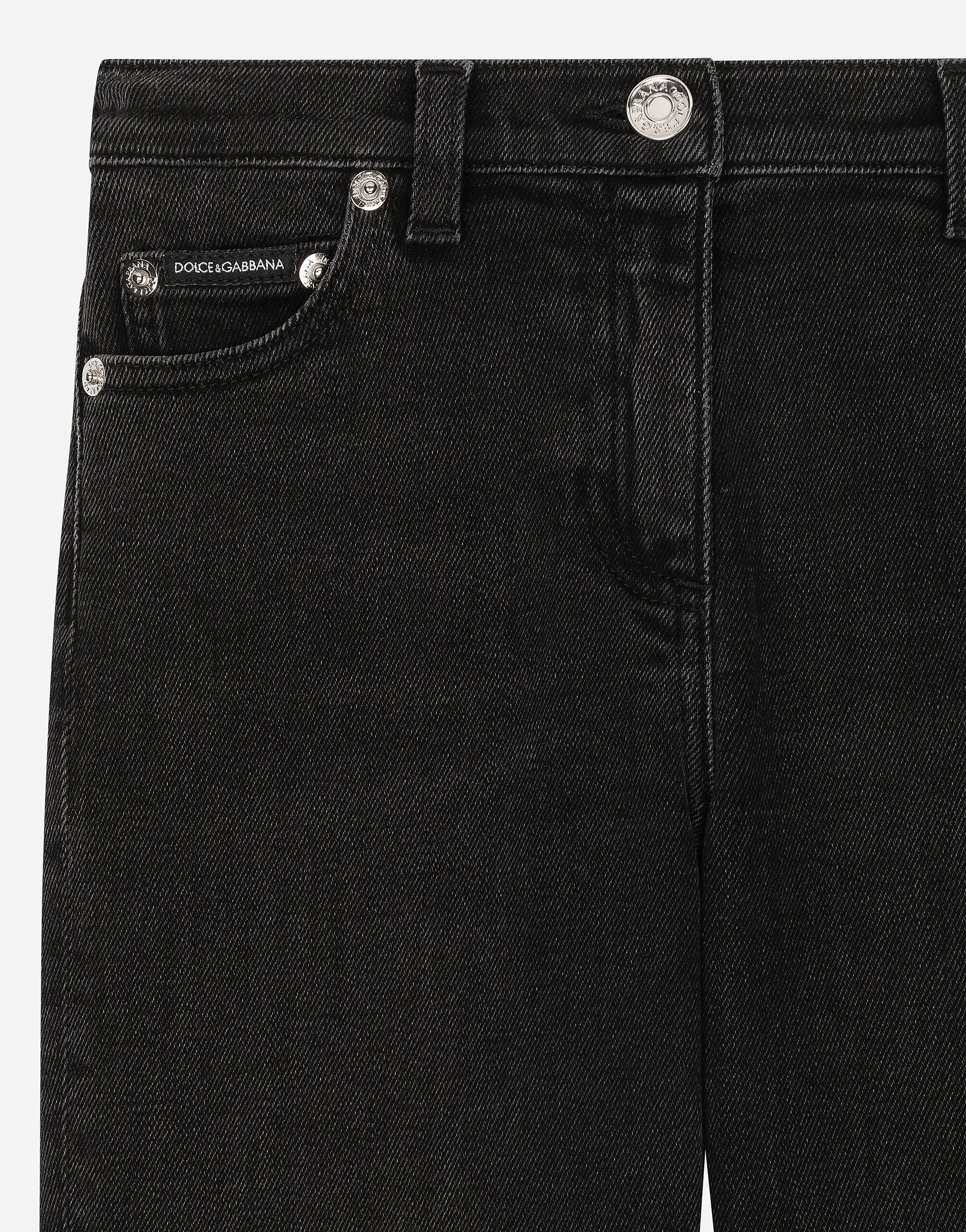 5-pocket denim jeans with branded tag in Multicolor for