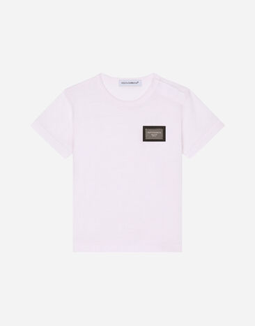 Dolce & Gabbana Jersey T-shirt with logo tag White L1JTIMG7O7E