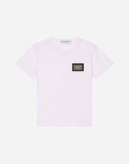 DolceGabbanaSpa Jersey T-shirt with logo tag Pink L1JWHMG7KR1