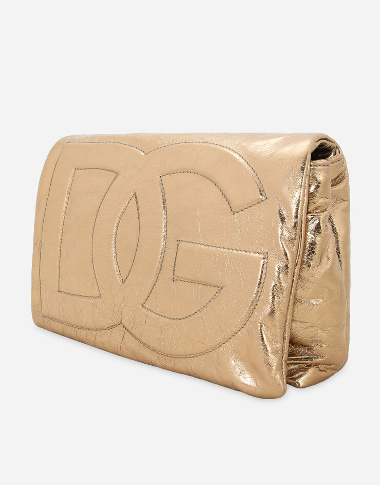 Dolce&Gabbana حقيبة كروس بودي Soft DG Logo ذهبي BB7550AO855