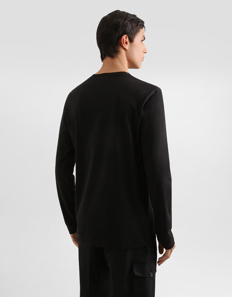 Dolce & Gabbana 刺绣棉质 T 恤 黑 G8SD2ZG7PEA