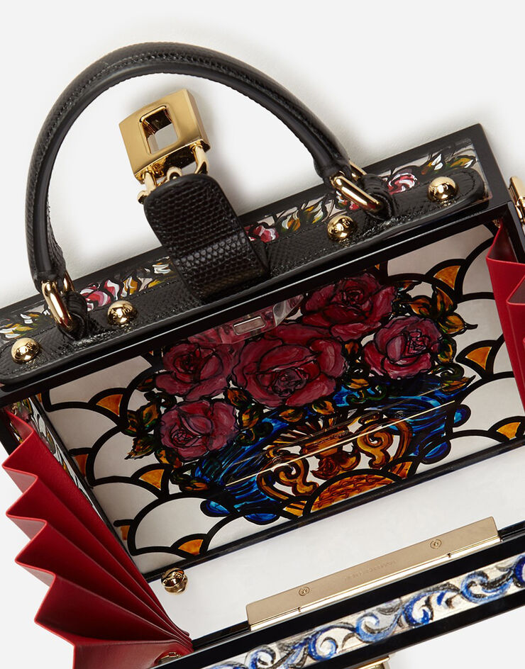 Dolce & Gabbana Dolce Box bag in inlaid plexi Multicolor BB5970AZ519
