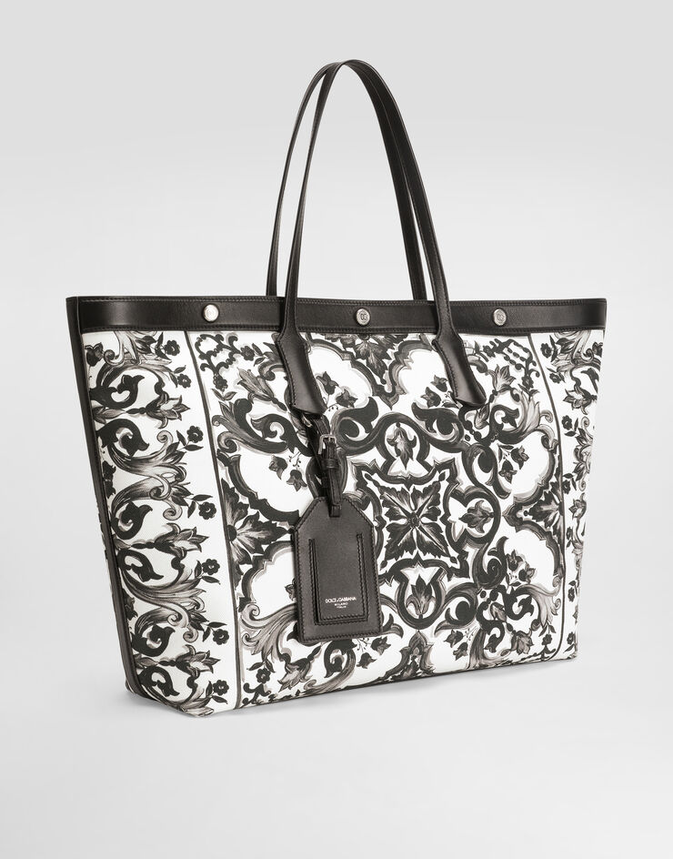 Dolce & Gabbana Shell-print calfskin shopping bag Multicolor BM7806AG665
