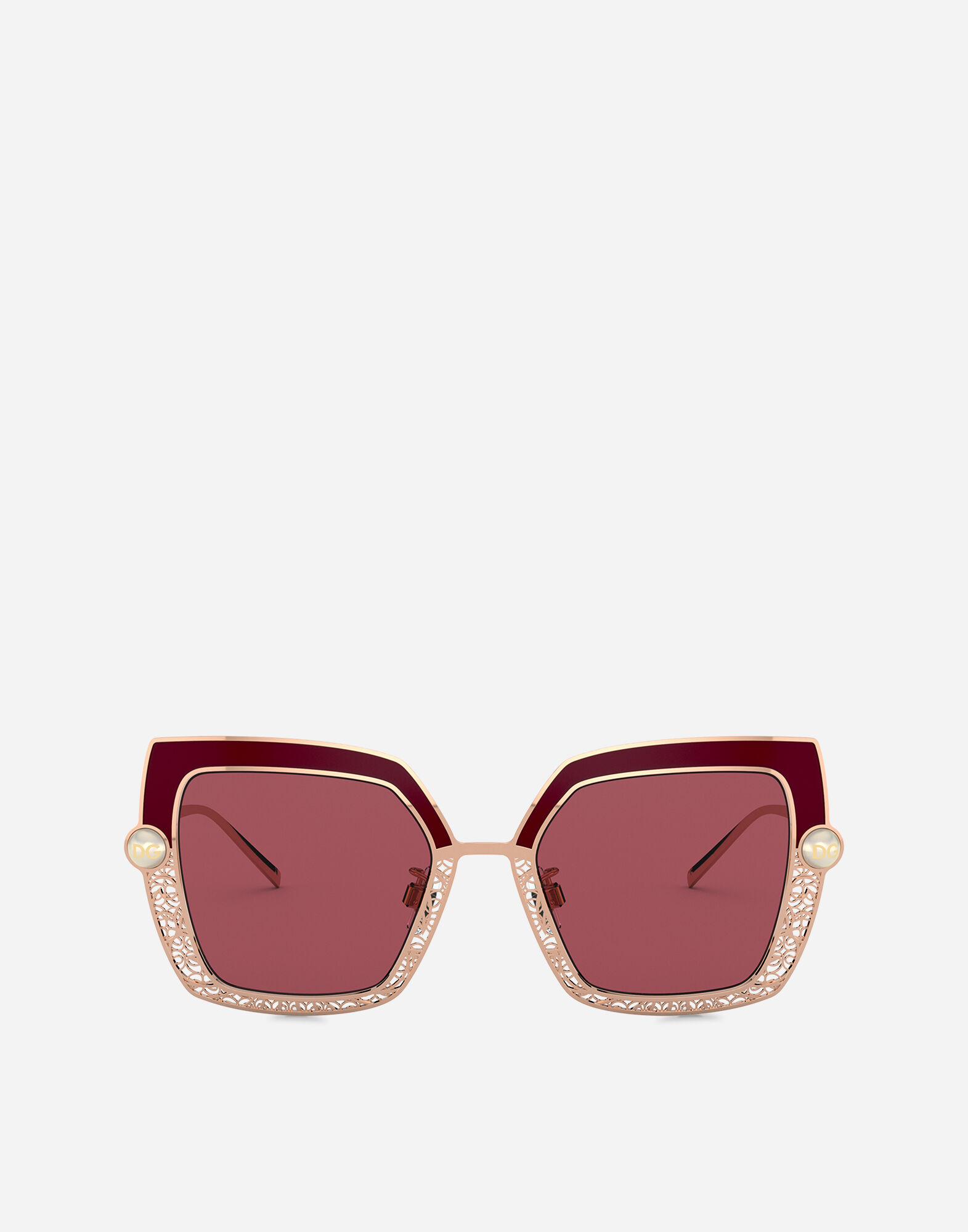 Filigree pearls sunglasses in BURGUNDY for for Women
