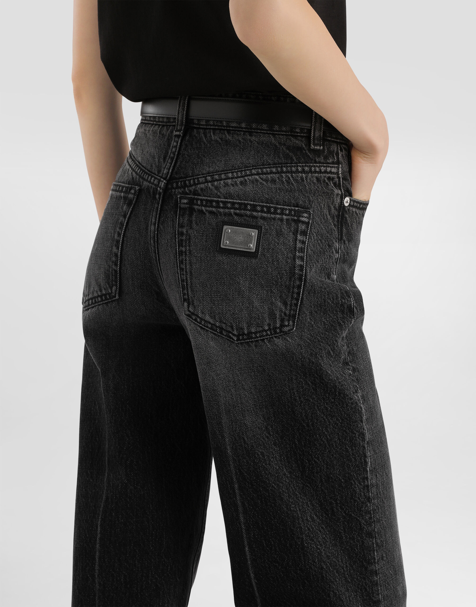 5-pocket denim trousers in Multicolor for Women | Dolce&Gabbana® US