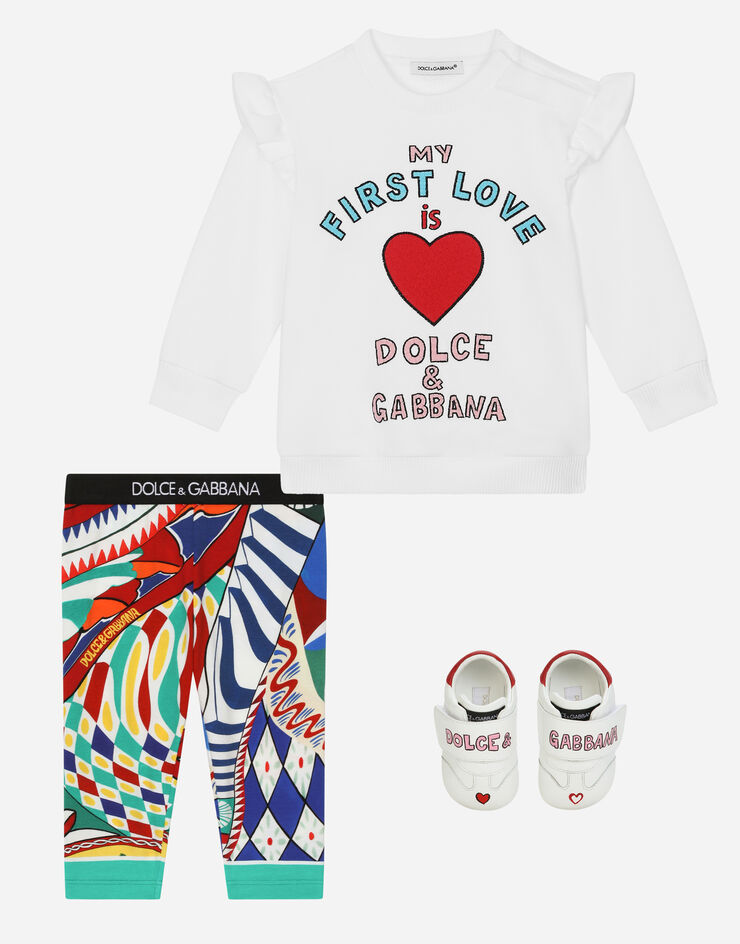 Dolce&Gabbana Sneaker aus bedrucktem Nappaleder Mehrfarbig DK0109AN984