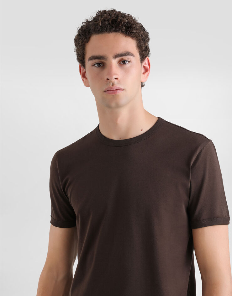 Dolce & Gabbana Cotton t-shirt Brown G8JX7TFU7EQ