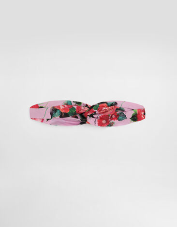 Dolce & Gabbana Poplin headband with print Purple LB3L54FMTAC