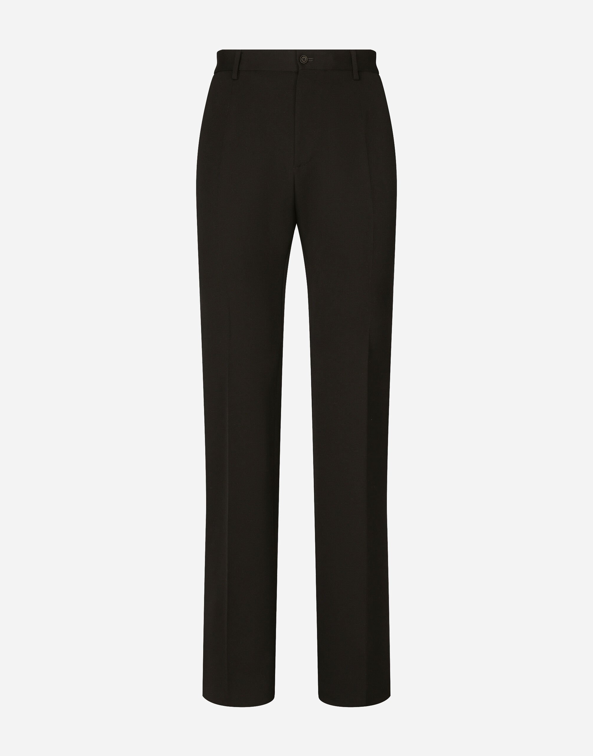 Dolce & Gabbana سروال صوف جرسي أسود VG446FVP187
