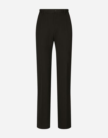 Dolce & Gabbana سروال صوف جرسي أسود VG446FVP187