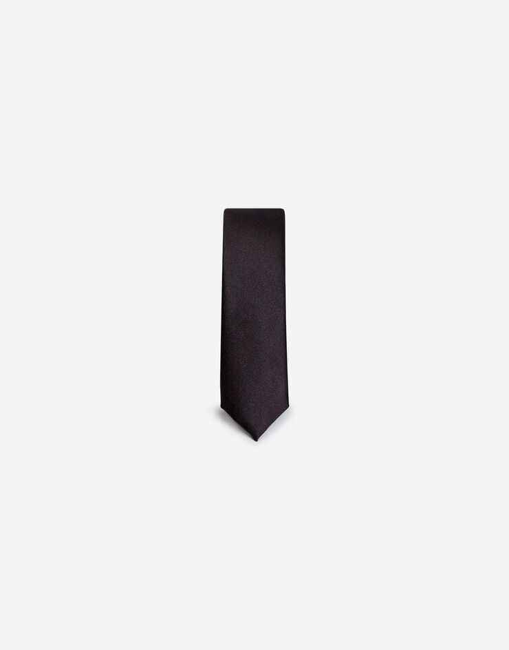 Dolce & Gabbana Тонкий галстук 4 см из шелка ЧЕРНЫЙ GT142EG0U05