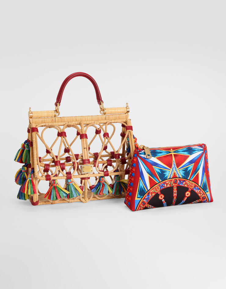Dolce & Gabbana Sicily handbag with embroidery Multicolor BB5660B0421