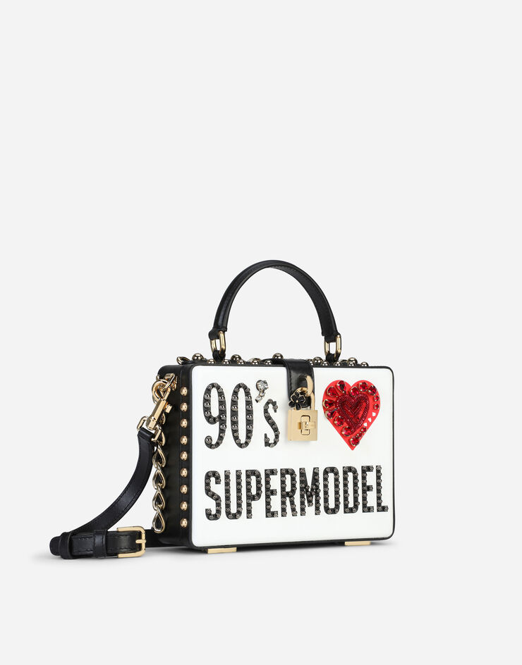 Dolce & Gabbana Calfskin Dolce Box bag with '90s print Multicolor BB5970AQ686