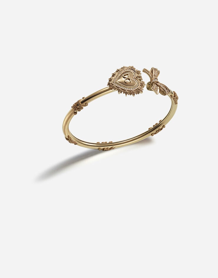 Dolce & Gabbana Bracelet Devotion en or jaune avec diamants Or Jaune WBLD2GWDWYE