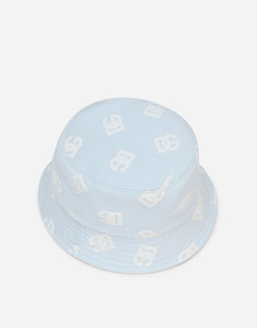 Dolce & Gabbana Bucket hat with all-over DG logo print Grey LN4H42G7G3U